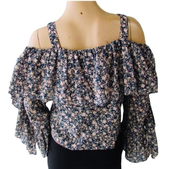Robert Rodriguez Floral Cold Shoulder Blouse NWT - Picture 5 of 12